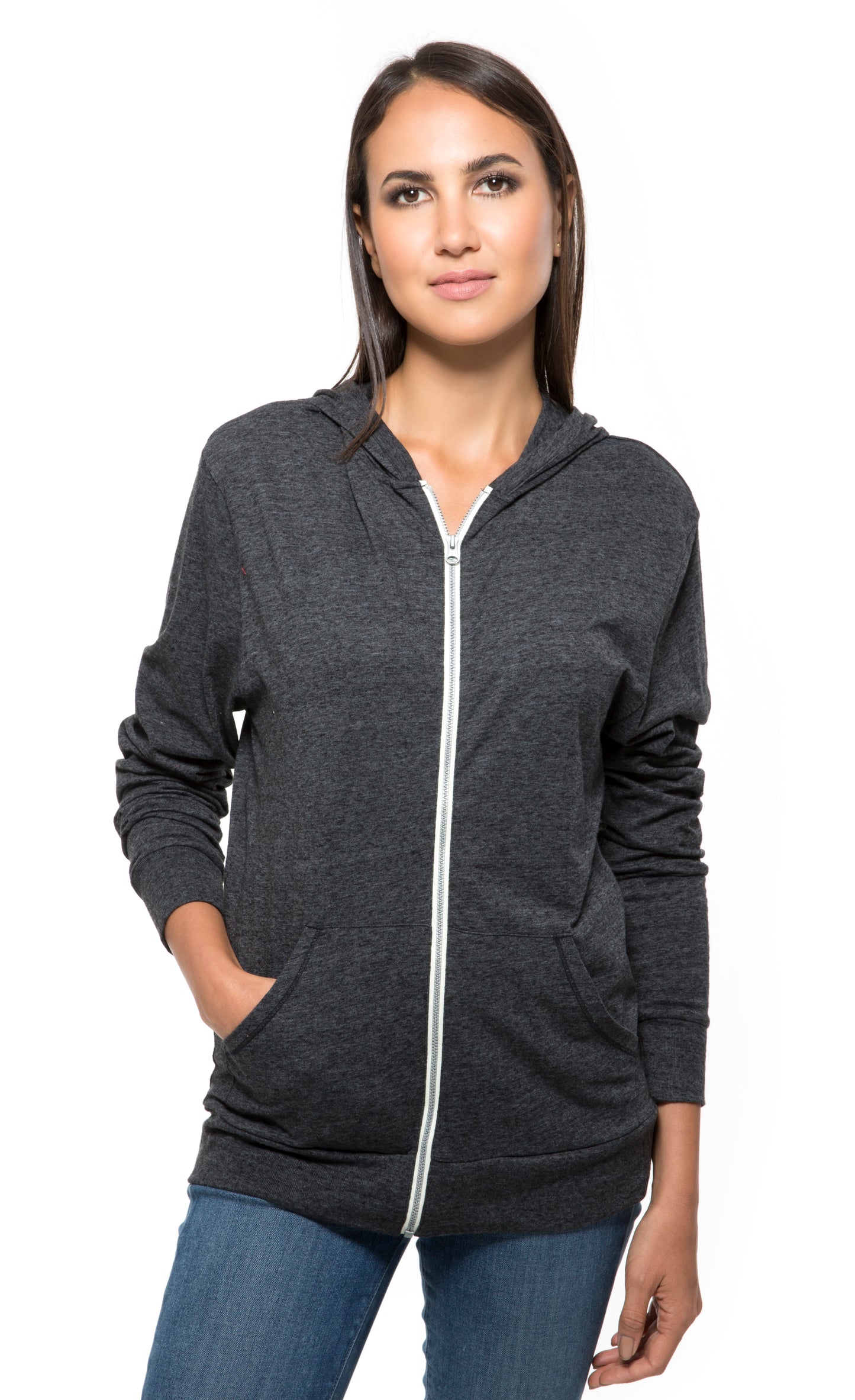 302Z • Unisex Triblend Full-Zip Lightweight Hoodie