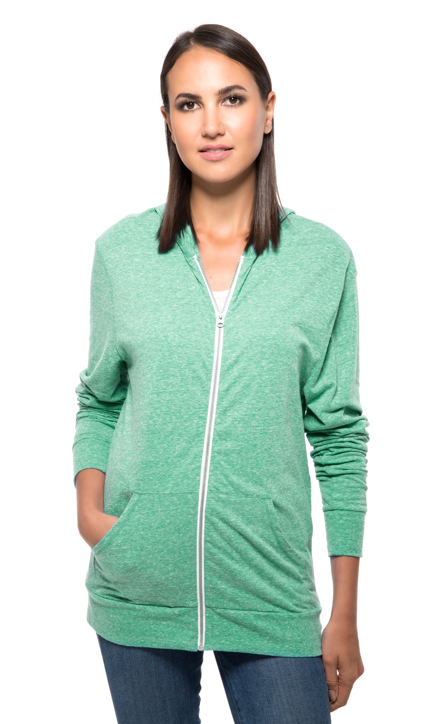 302Z • Unisex Triblend Full-Zip Lightweight Hoodie