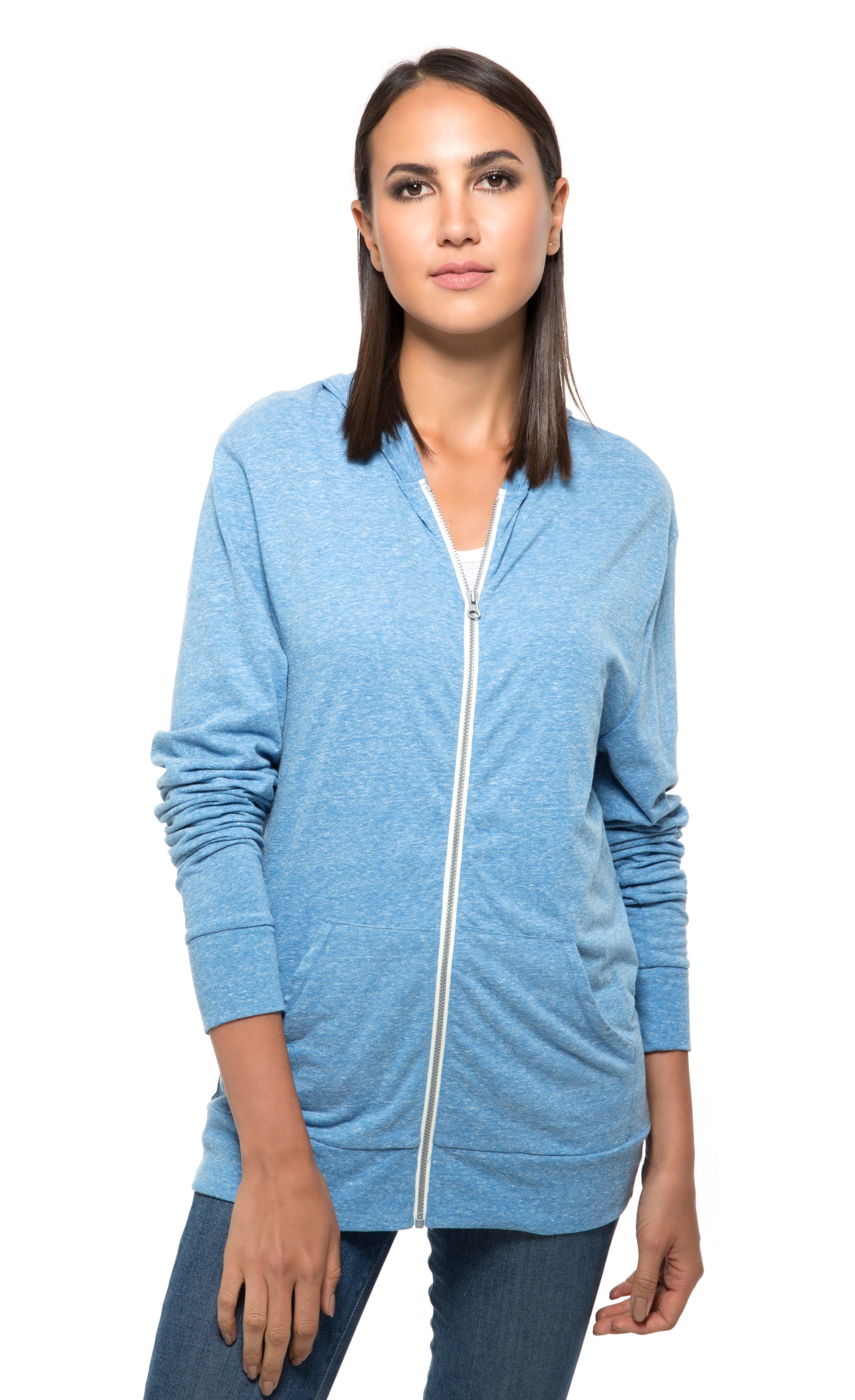 302Z • Unisex Triblend Full-Zip Lightweight Hoodie