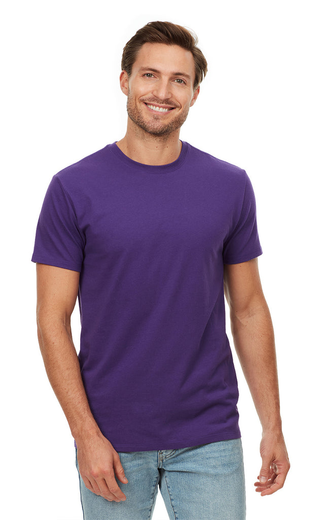 Vintage 80's Frazier Lawrence Purple Acetate/spandex Blend Short Sleeve  Ribbed Shirt Size Large 