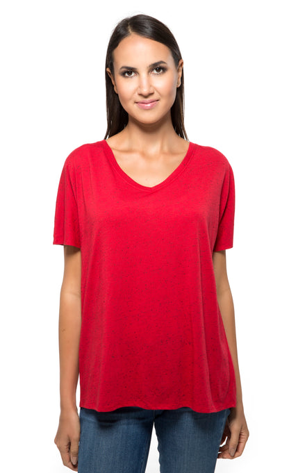 203LV • Womens Triblend Fleck Short-Sleeve V-Neck Tee