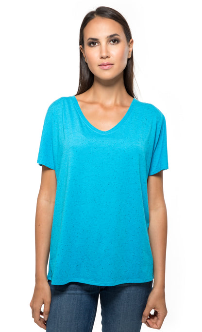 203LV • Womens Triblend Fleck Short-Sleeve V-Neck Tee