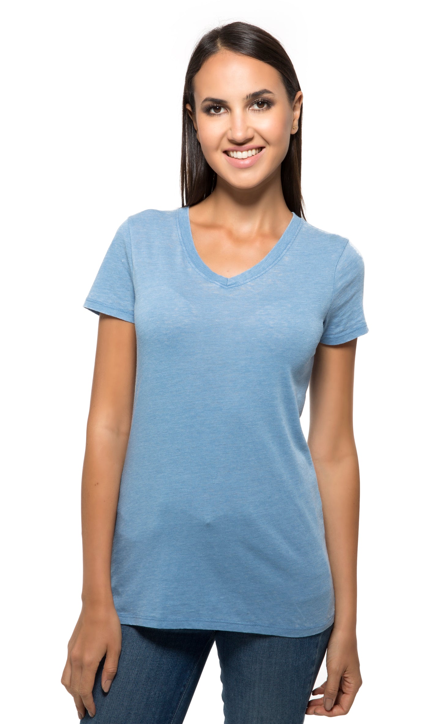 208B • Womens Vintage Dye Short-Sleeve V-Neck Tee