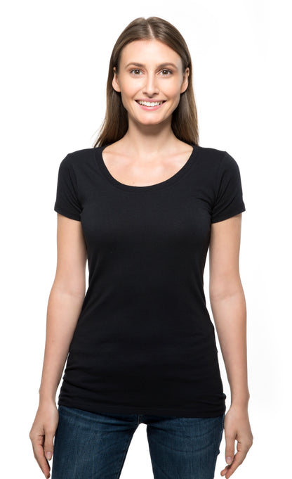 220S • Womens Spandex Short-Sleeve Scoop Neck Tee