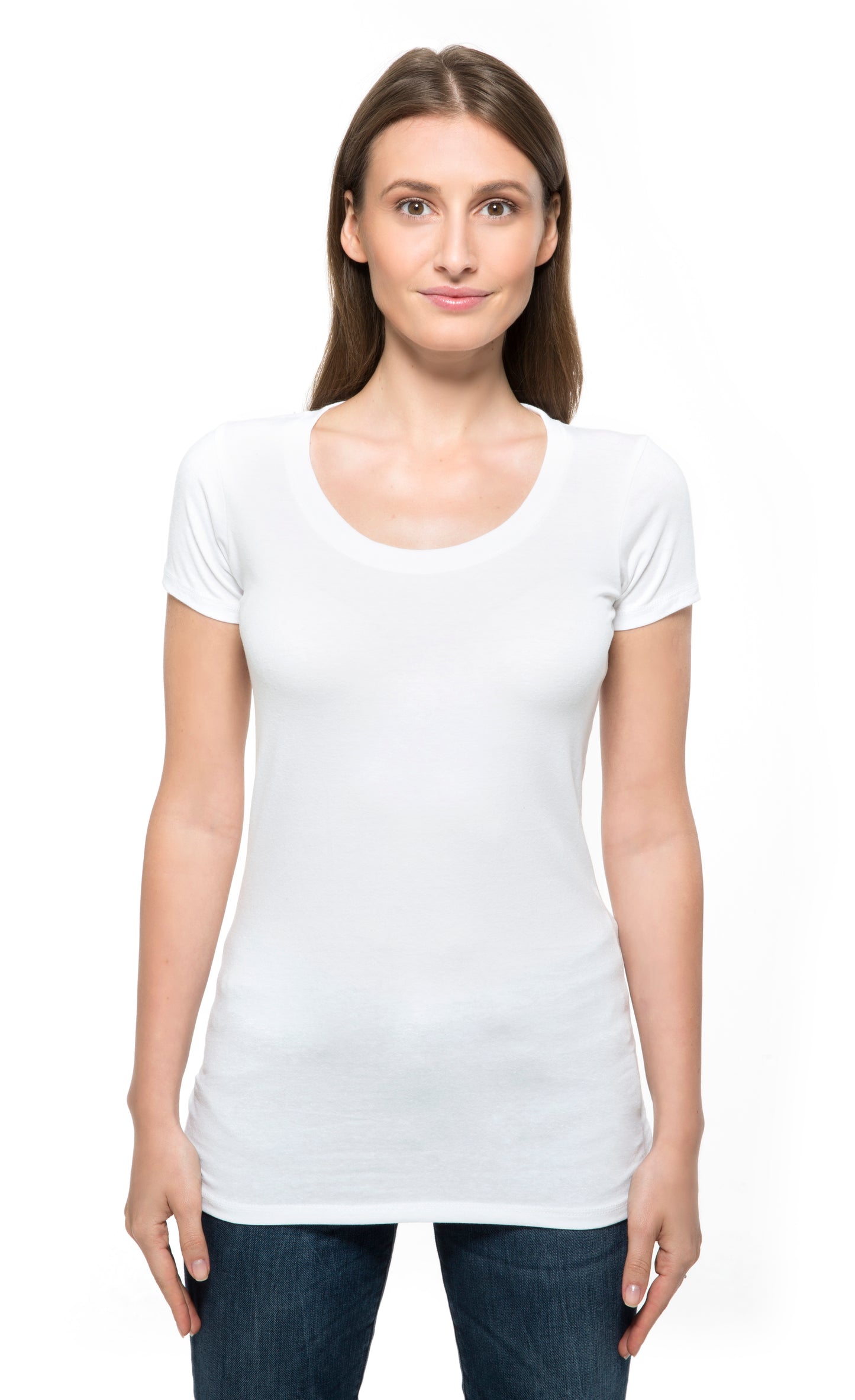 220S • Womens Spandex Short-Sleeve Scoop Neck Tee