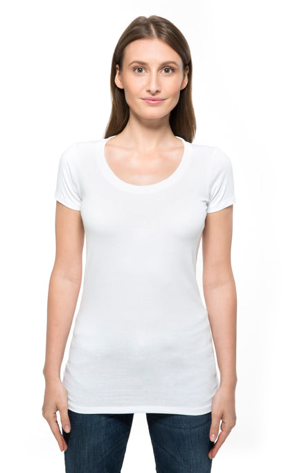 220S • Womens Spandex Short-Sleeve Scoop Neck Tee