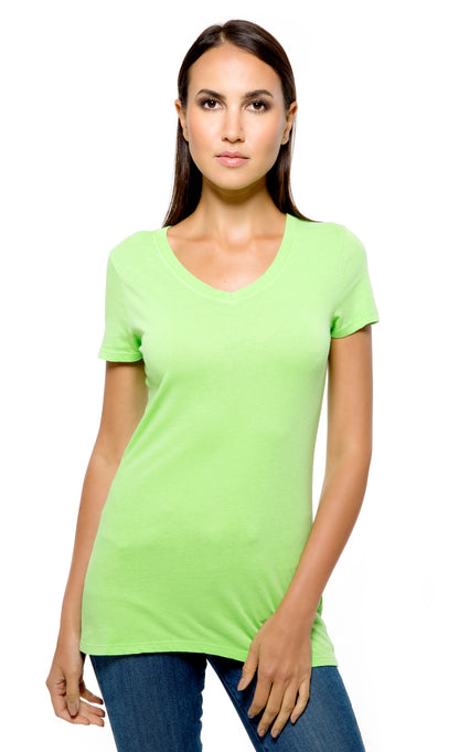 230B • Womens Pigment Dye Short-Sleeve V-Neck Tee