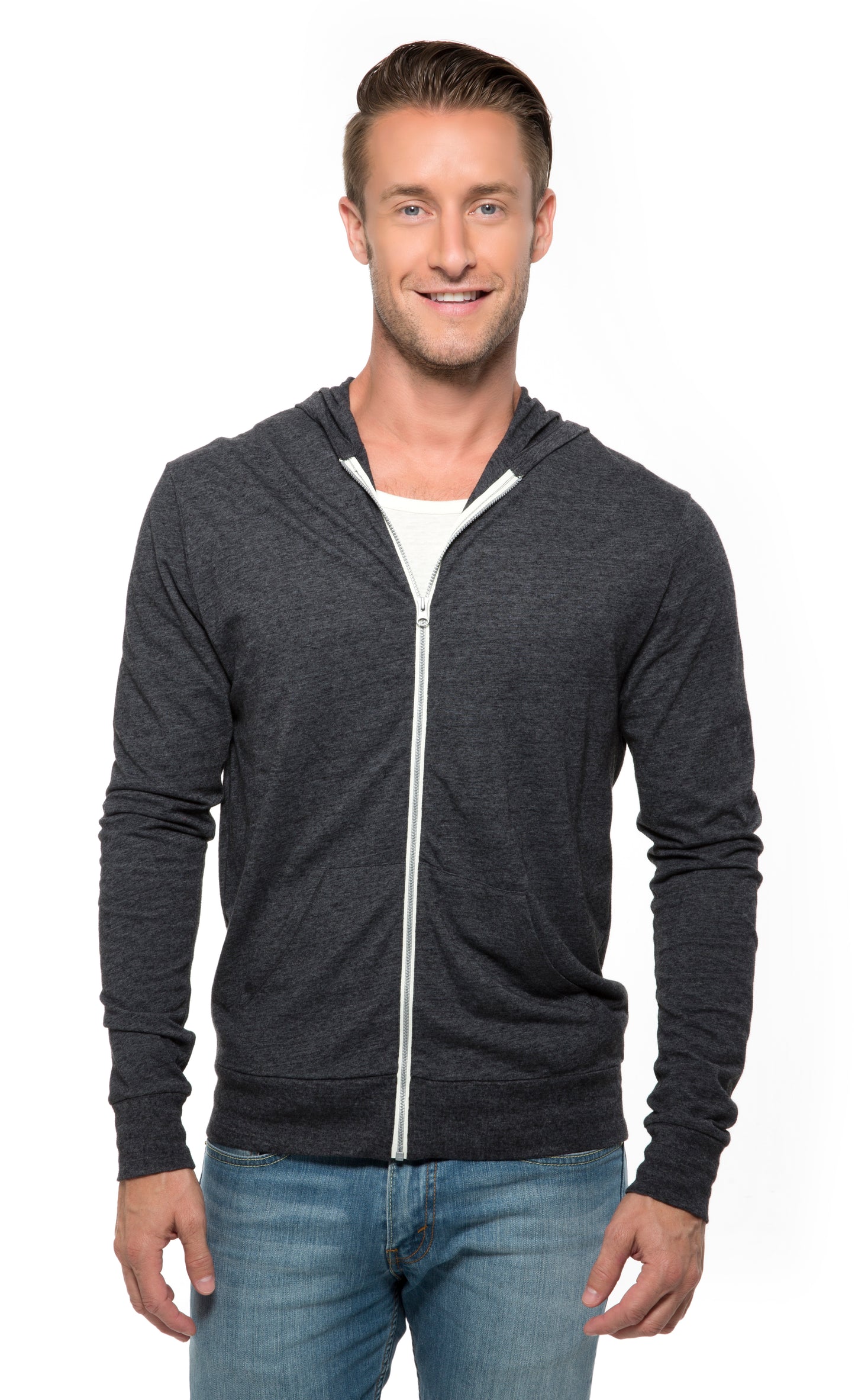 302Z • Unisex Triblend Full-Zip Lightweight Hoodie