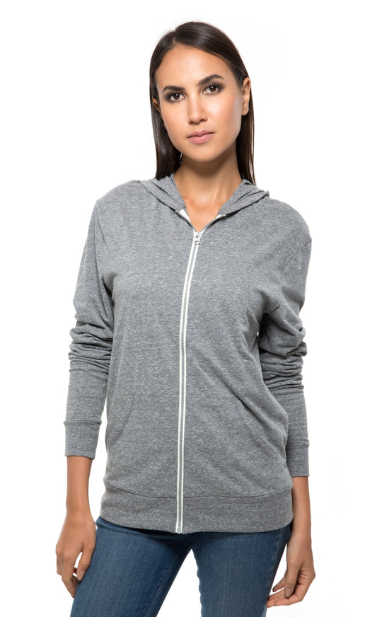 302Z • Unisex Triblend Full-Zip Lightweight Hoodie