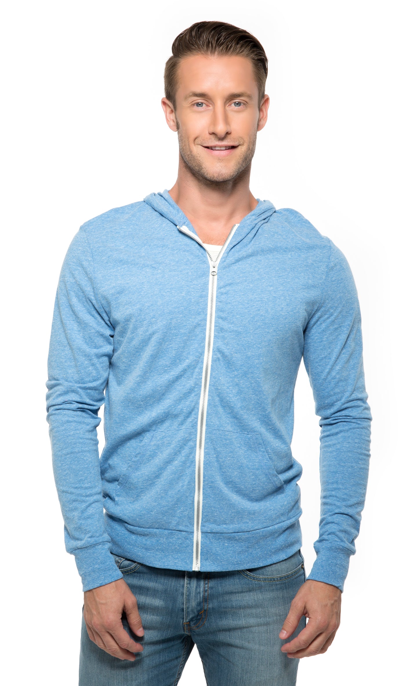 302Z • Unisex Triblend Full-Zip Lightweight Hoodie