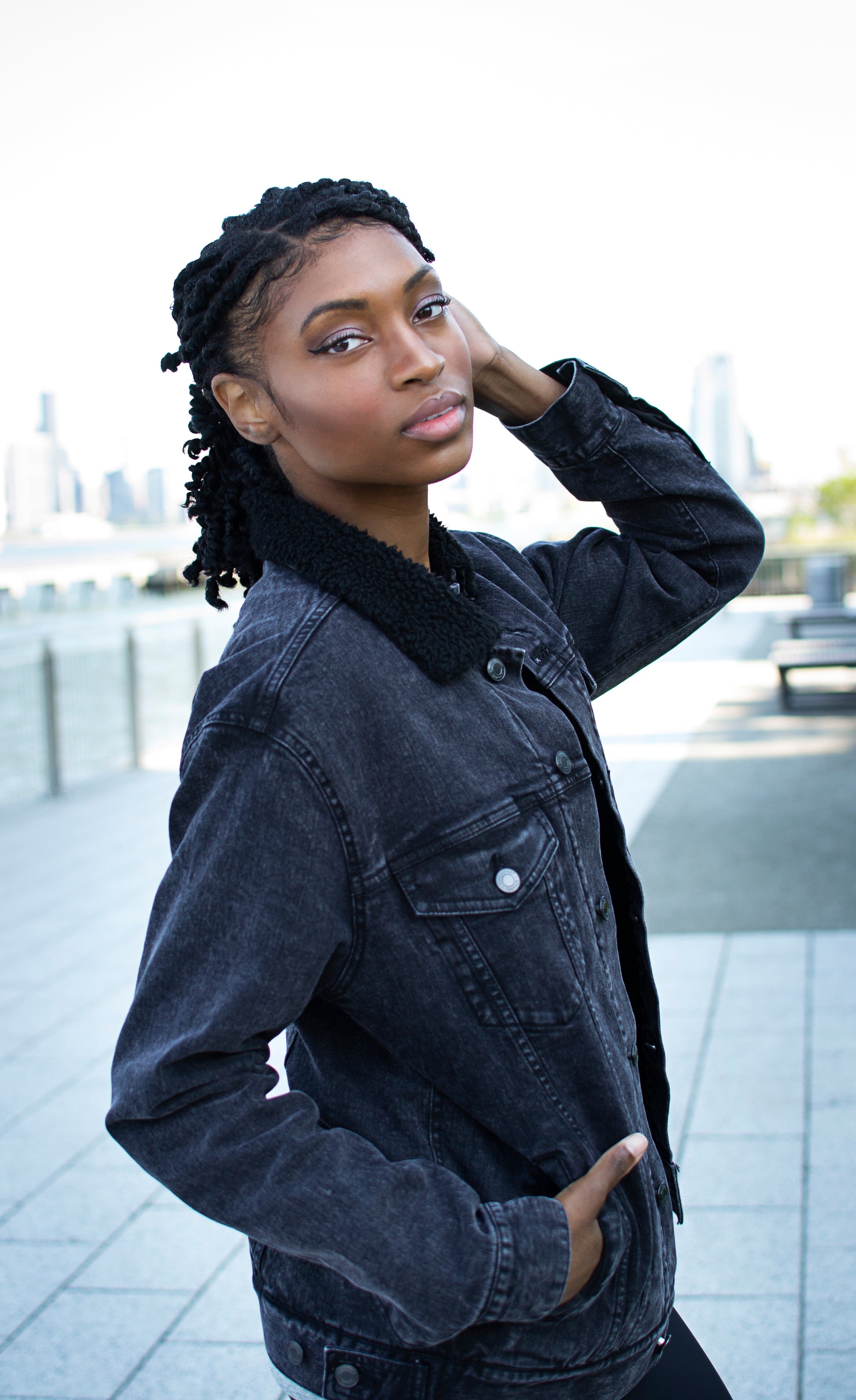 372J • Unisex Sherpa Lined Denim Jacket – Threadfast Apparel